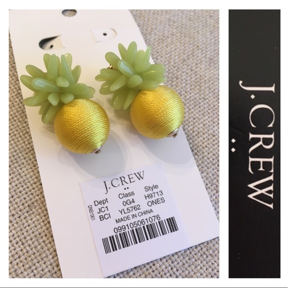 J.Crew Pineapple Thread Drop Earrings Factory NWT - Picture 3 of 8